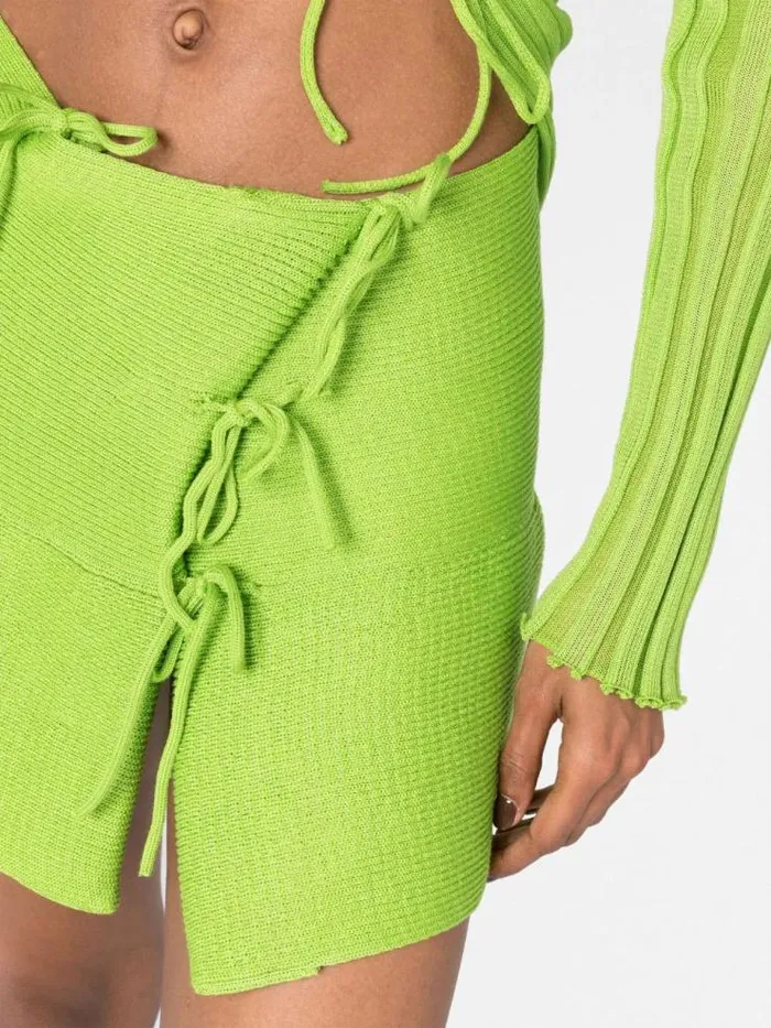 Henrik Vibskov Boutique Emma Flared Mini Skirt 8211 Apple Green Women Skirts and Shorts