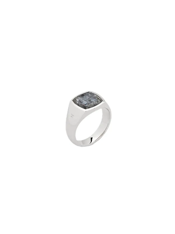 Henrik Vibskov Boutique Kay Ring Larvikite 8211 Silver Men Rings
