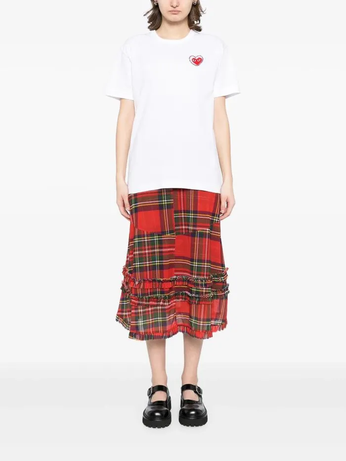 Henrik Vibskov Boutique Metalstone Red Heart TShirt 8211 White Men Tops