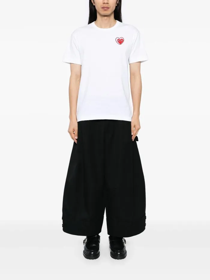 Henrik Vibskov Boutique Metalstone Red Heart TShirt 8211 White Men Tops