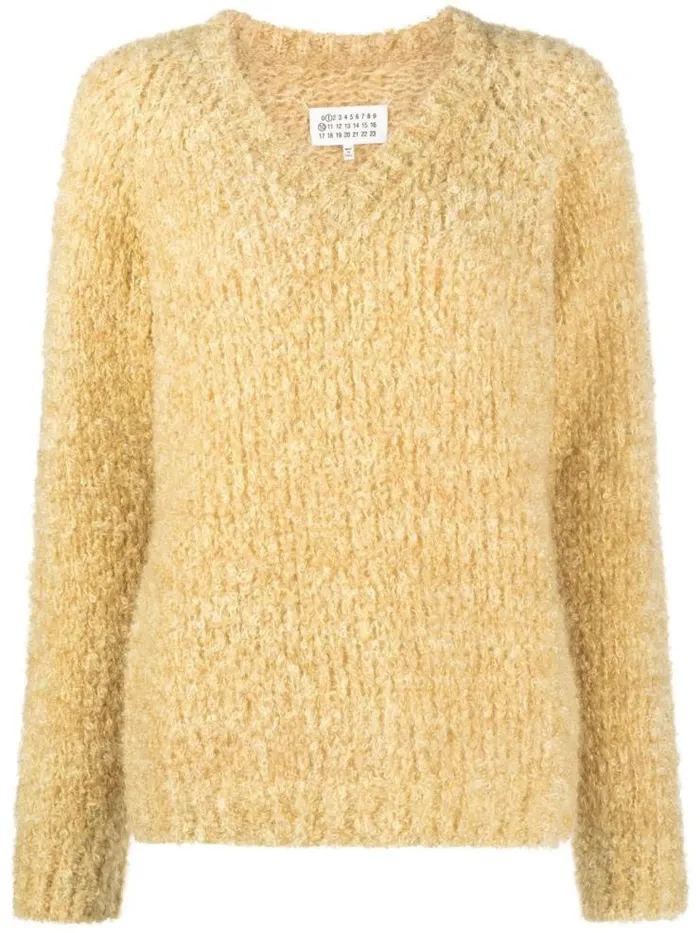Henrik Vibskov Boutique Mohair VNeck Knit 8211 Primrose Women Knitwear