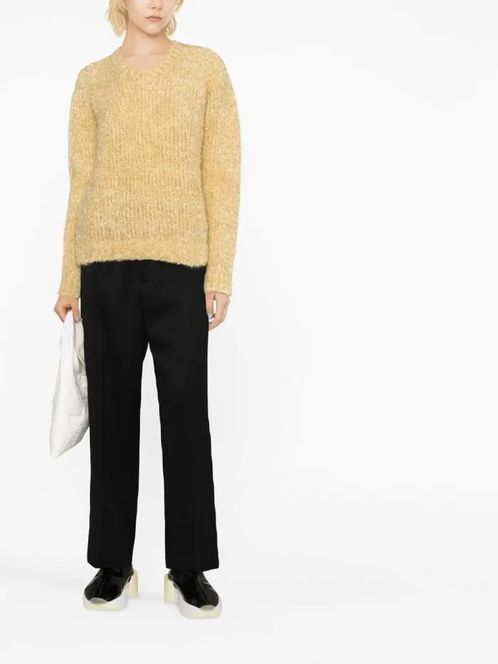 Henrik Vibskov Boutique Mohair VNeck Knit 8211 Primrose Women Knitwear