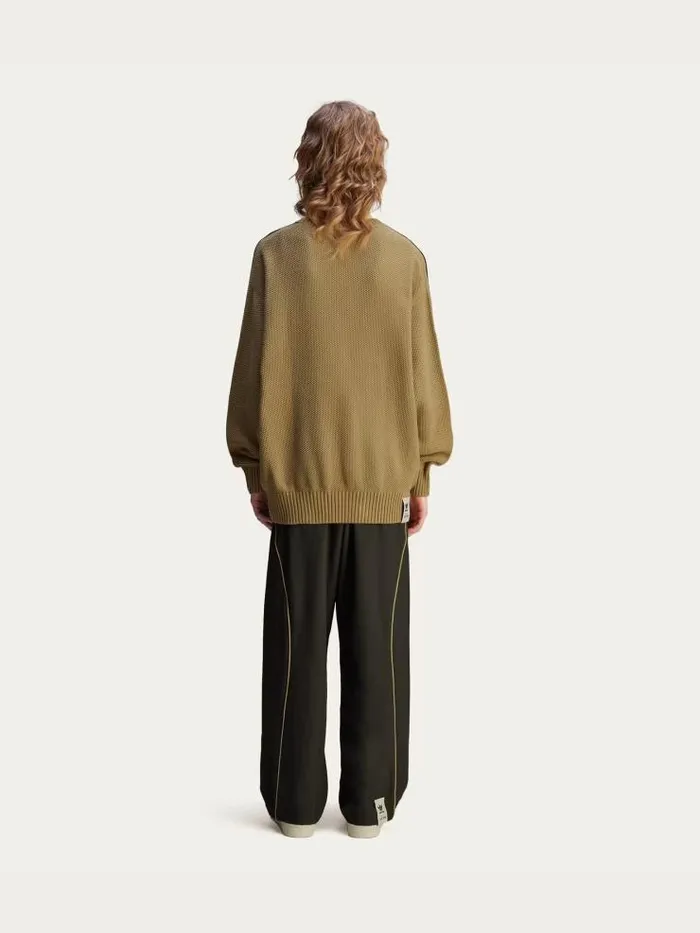 Henrik Vibskov Boutique SFTM Knit Crew Neck Sweatshirt 8211 Brown Men Hoodies and Sweatshirts