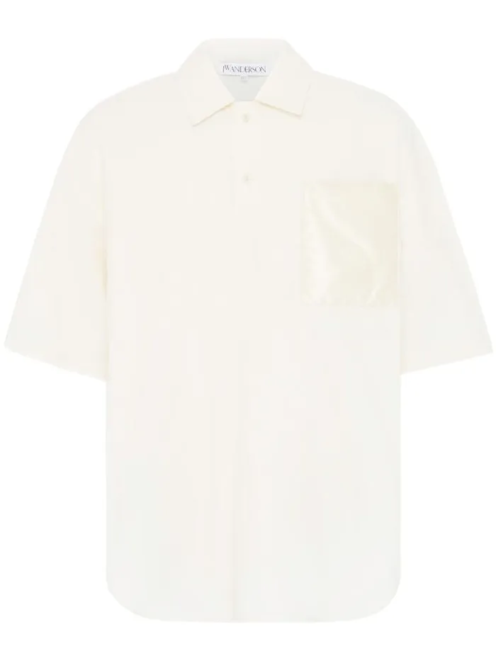 Henrik Vibskov Boutique ShortSleeve Quilted Pocket Polo Top 8211 Ivory Men Tops
