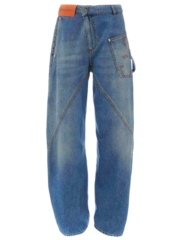 Henrik Vibskov Boutique Twisted Workwear Jeans 8211 Light Blue Men Pants