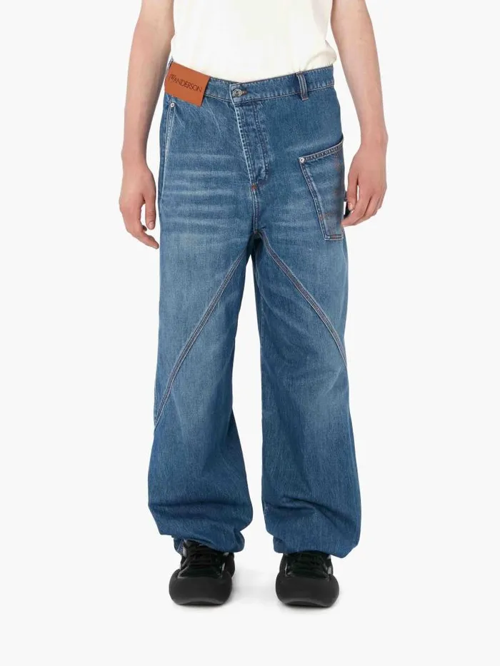 Henrik Vibskov Boutique Twisted Workwear Jeans 8211 Light Blue Men Pants