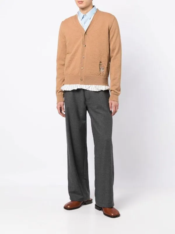 Henrik Vibskov Boutique VNeck Pullover 8211 Camel Men Knitwear