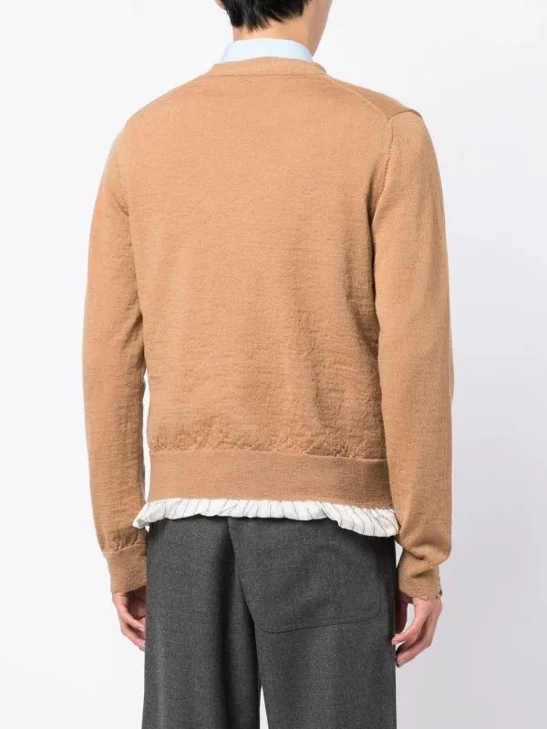 Henrik Vibskov Boutique VNeck Pullover 8211 Camel Men Knitwear