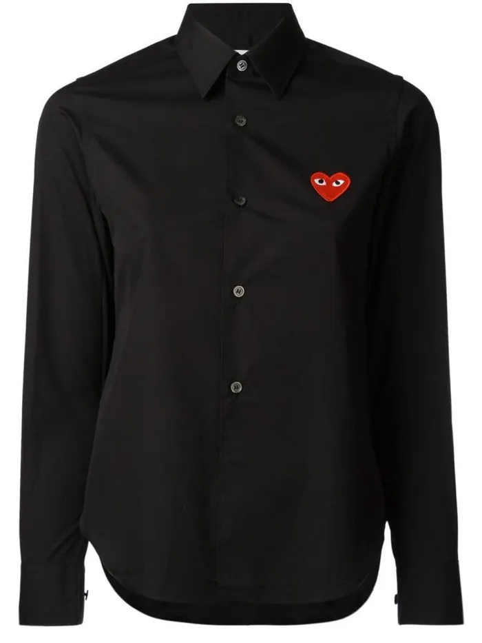 Henrik Vibskov Boutique Women039s Shirt Red Heart 8211 Black Women Tops