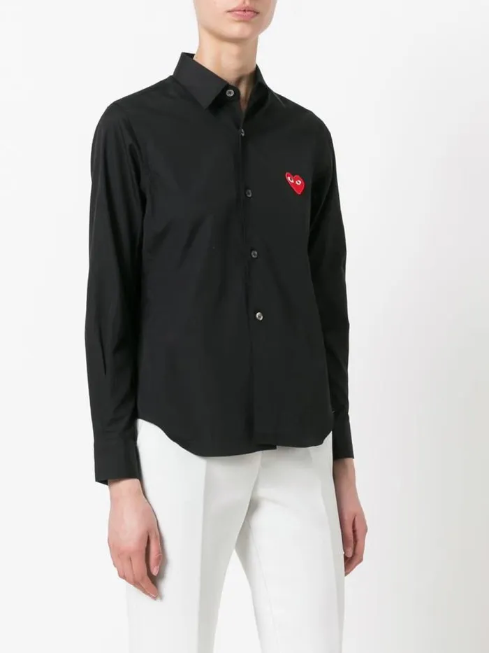 Henrik Vibskov Boutique Women039s Shirt Red Heart 8211 Black Women Tops