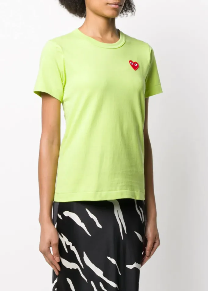 Henrik Vibskov Boutique Womens Short Sleeve Tee Red Heart 8211 Lime Women Tops