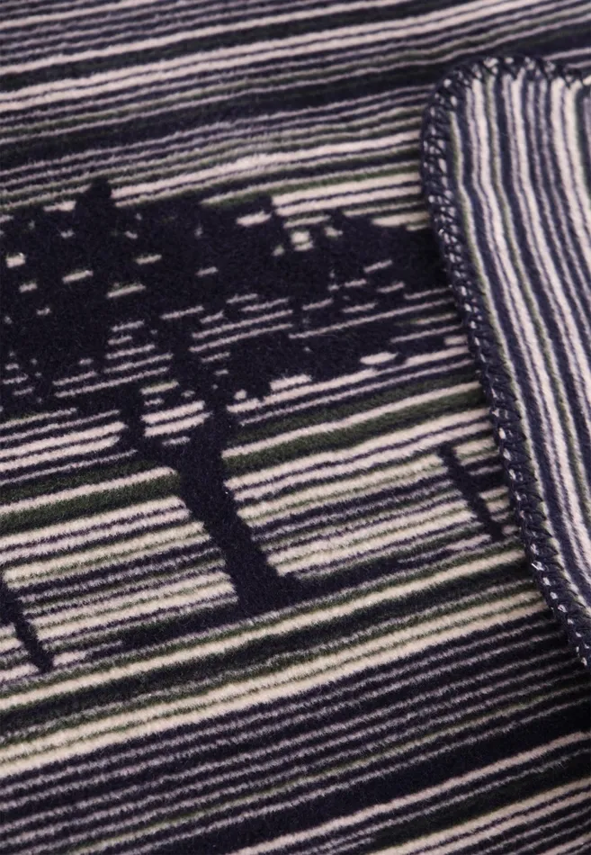 Home Accessories Living FYNCHHATTON Komber039s Residential Blanket With Stripes Midnight Blue Stripe