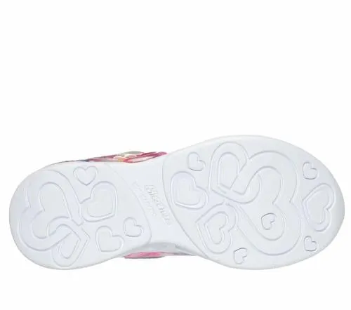 Infinite Heart Lights 8211 Color Lovin Silver Multi Kids SKECHERS Kids UK Sizes 9525