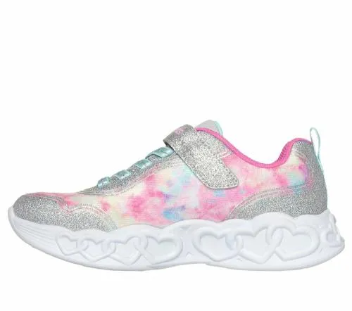Infinite Heart Lights 8211 Color Lovin Silver Multi Kids SKECHERS Kids UK Sizes 9525