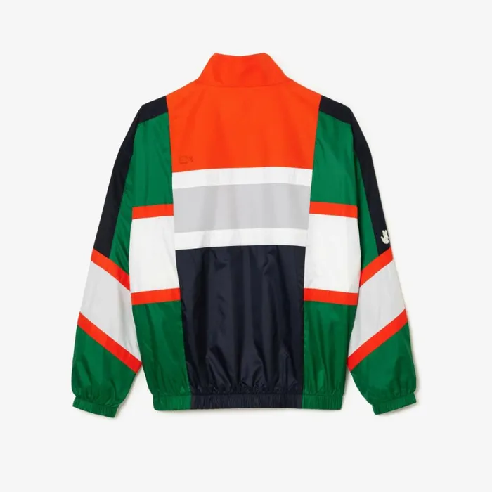 Jackets and Coats Men Lacoste Men039s Colorblock Track Jacket Green White Qiu
