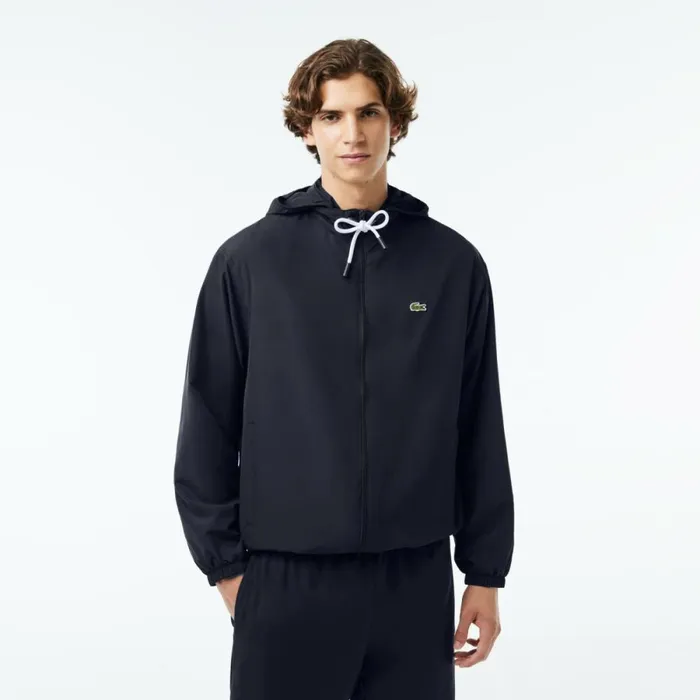 Jackets and Coats Men Lacoste Men039s Detachable Hood WaterResistant Jacket Abysm Blue Hde Jackets and Coats Men Lacoste Men039s Detachable Hood WaterResistant Jacket Abysm Blue Hde
