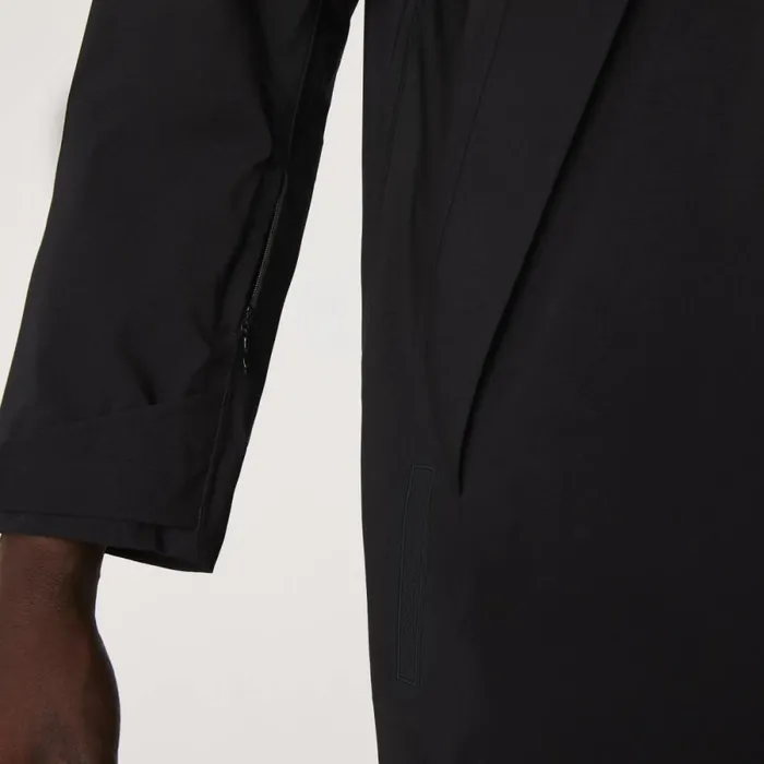 Jackets and Coats Men Lacoste Mens Detachable Hood KneeLength WaterResistant Parka Black 031