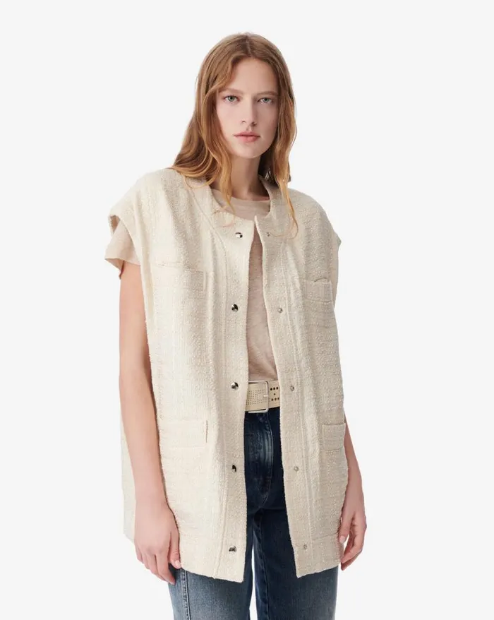 Jackets and Coats Women IRO ILYANA SLEEVELESS TWEED OVERSHIRT