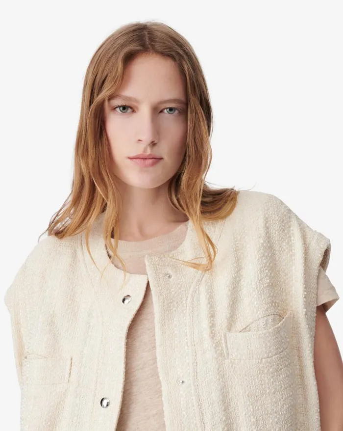 Jackets and Coats Women IRO ILYANA SLEEVELESS TWEED OVERSHIRT