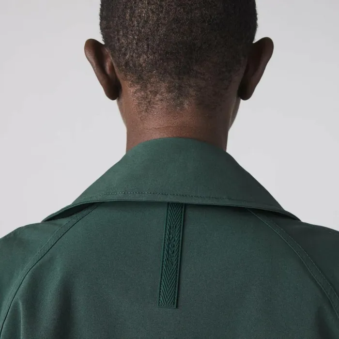 Jackets and Coats Women Lacoste Women039s Oversized Trench Coat Green R89