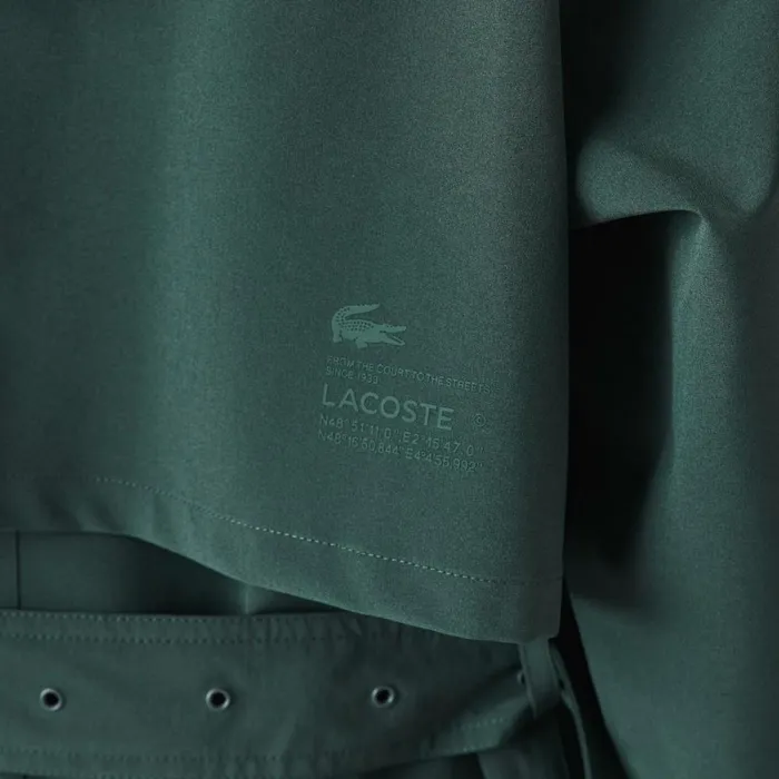 Jackets and Coats Women Lacoste Women039s Oversized Trench Coat Green R89