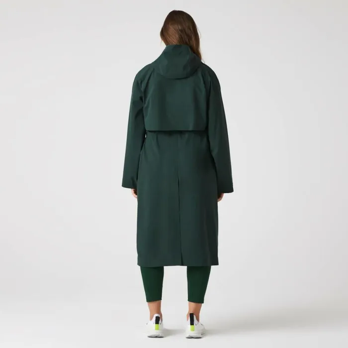 Jackets and Coats Women Lacoste Women039s Oversized Trench Coat Green R89