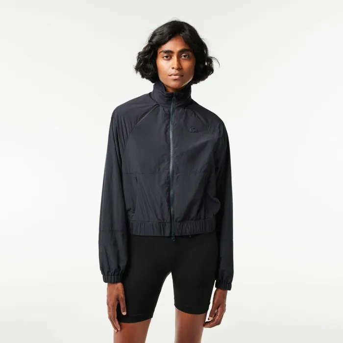 Jackets and Coats Women Lacoste Women039s Short ZipUp Jacket Abysm Blue Hde
