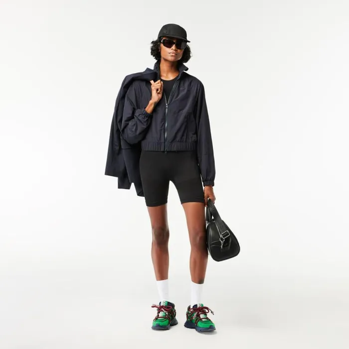 Jackets and Coats Women Lacoste Women039s Short ZipUp Jacket Abysm Blue Hde
