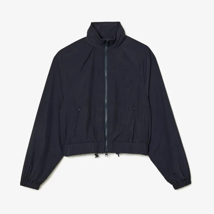 Jackets and Coats Women Lacoste Women039s Short ZipUp Jacket Abysm Blue Hde