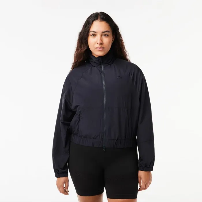 Jackets and Coats Women Lacoste Women039s Short ZipUp Jacket Abysm Blue Hde