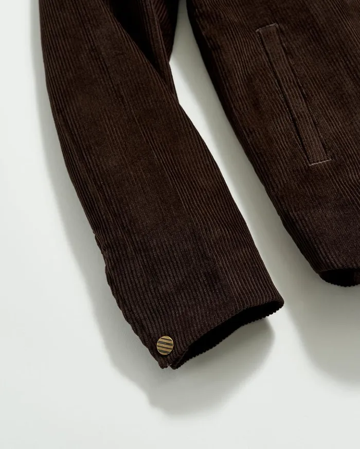 Jackets and Outerwear Men Billy Reid Corduroy Mo Shirt Jacket Chocolate