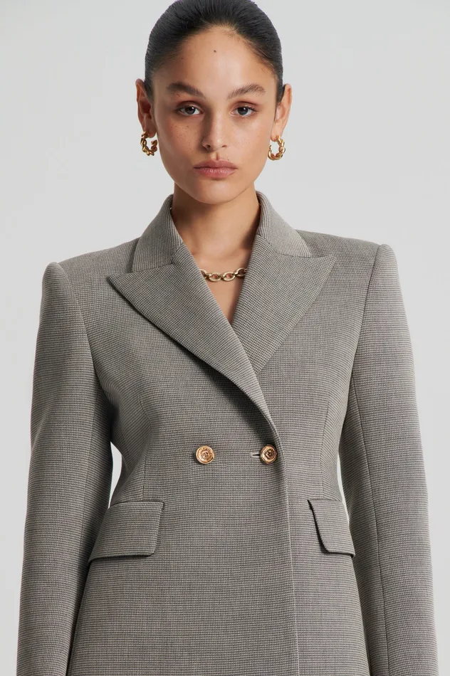 Jackets TAILORED TWO BUTTON JACKET ECRUBLACK Scanlan Theodore Women Jackets TAILORED TWO BUTTON JACKET ECRUBLACK Scanlan Theodore Women
