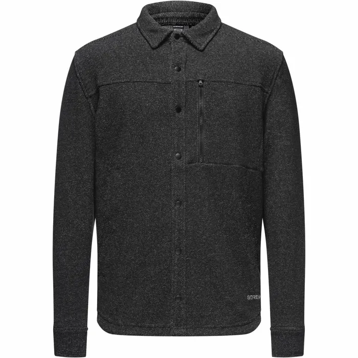 Jerseys and Shirts Men GOREWEAR Hybrid Fleece Flannel Shirt Mens Black