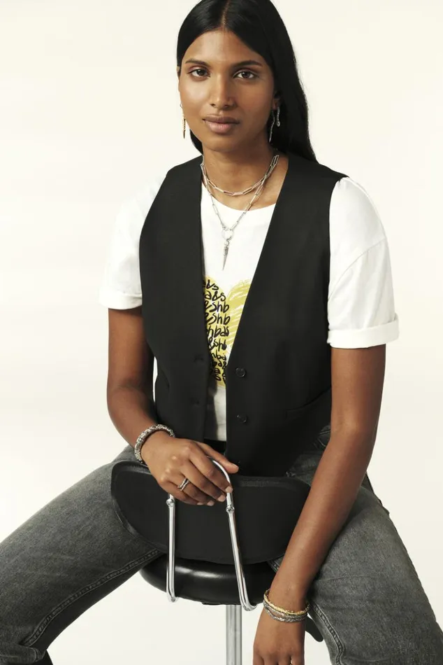 JessySleeveless Cardigan Clothing Baandsh Tops and Shirts