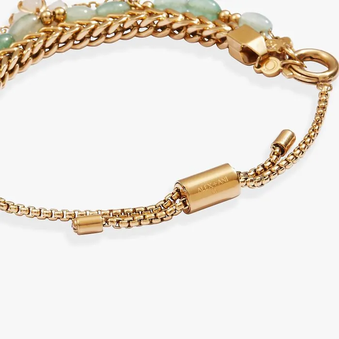 Jewelry Sets Women Alex And Ani FourLeaf Clover Stranded Bracelet Set Stainless Steel Gold