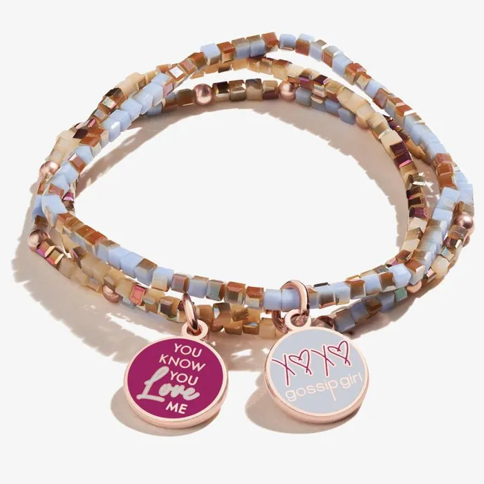 Jewelry Sets Women Alex And Ani Gossip Girl 039You Know You Love Me039 Stretch Bracelets Set Of 3 Shiny Rose Gold