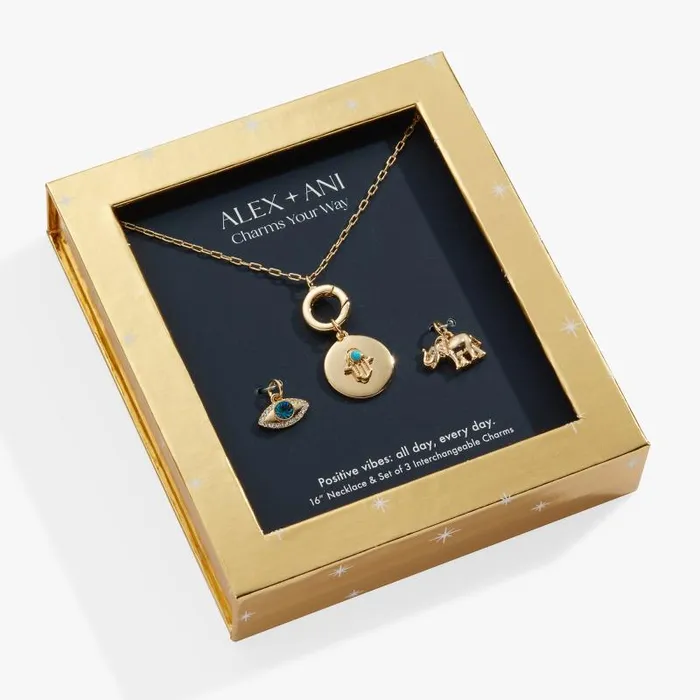 Jewelry Sets Women Alex And Ani Protection Mix Match Charm Necklace Gold