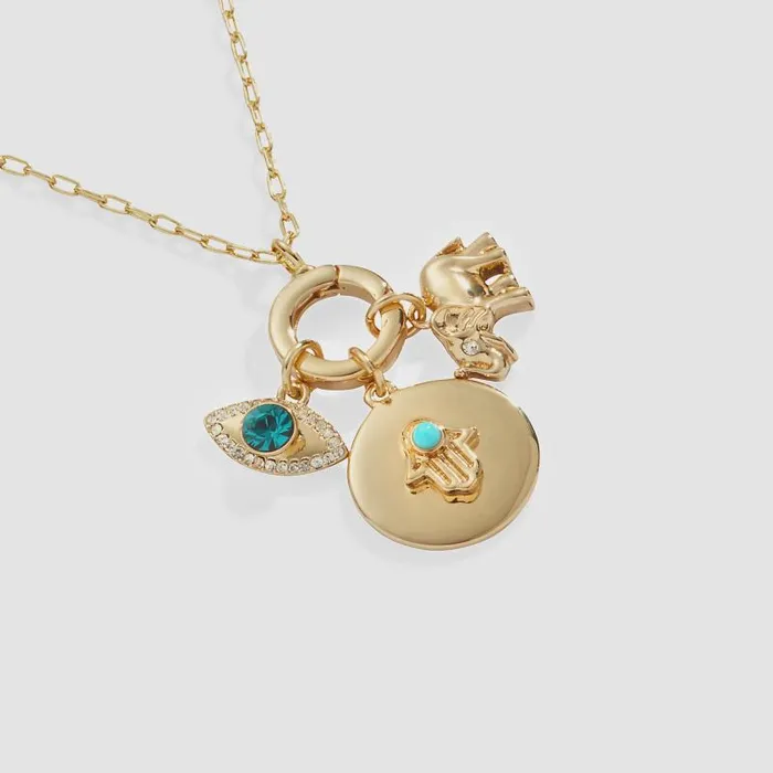 Jewelry Sets Women Alex And Ani Protection Mix Match Charm Necklace Gold