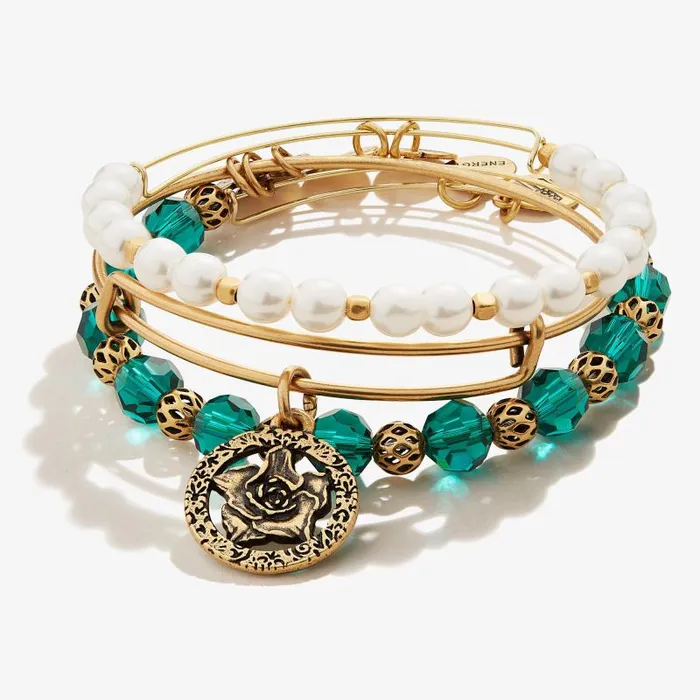 Jewelry Sets Women Alex And Ani Rose Charm Bangle Set Of 3 Rafaelian Silver