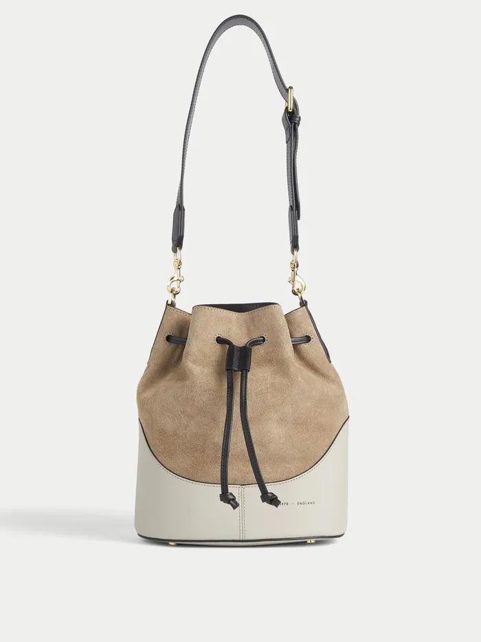 Jigsaw Bags and Clutches Women Ashton Suede Mix Hobo Bag Brown