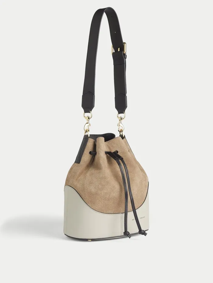 Jigsaw Bags and Clutches Women Ashton Suede Mix Hobo Bag Brown
