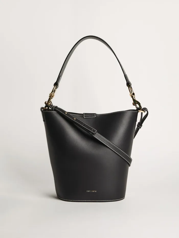 Jigsaw Bags and Clutches Women Kenton Bucket Bag Veg Leather Black