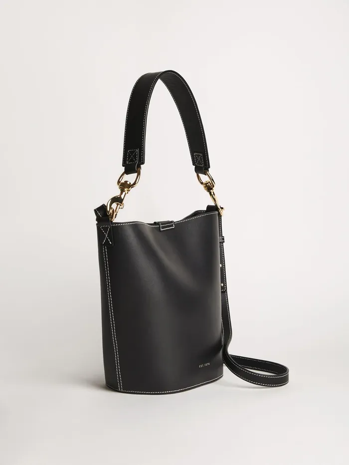 Jigsaw Bags and Clutches Women Kenton Bucket Bag Veg Leather Black