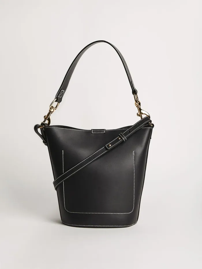 Jigsaw Bags and Clutches Women Kenton Bucket Bag Veg Leather Black