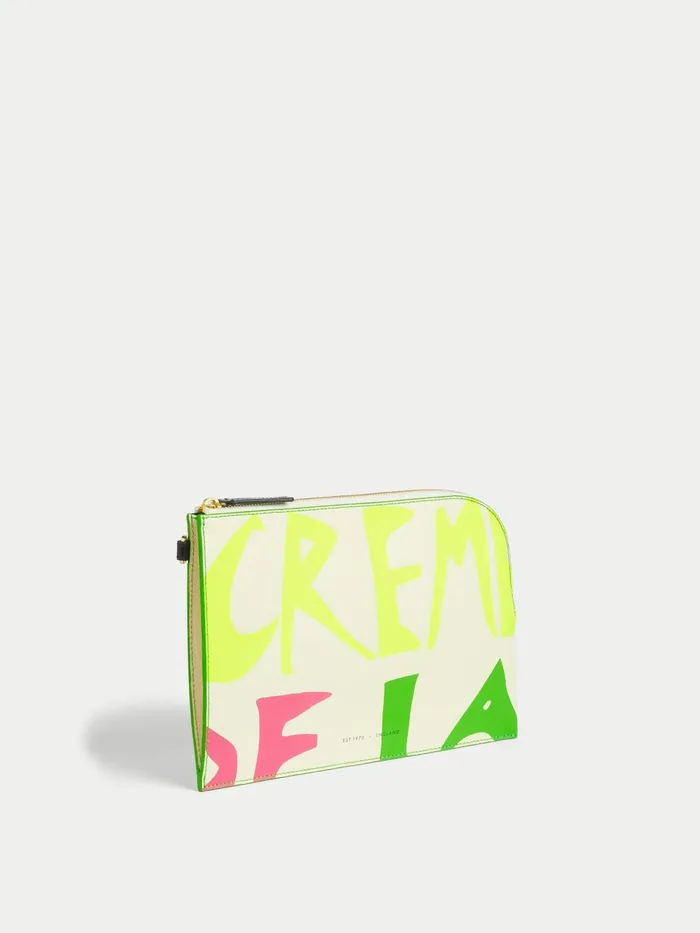 Jigsaw Bags and Clutches Women Sophia Xl Creme Leather Pouch Multi