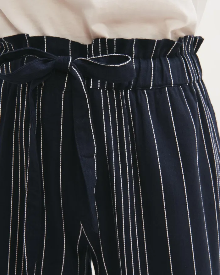 Jigsaw Beachwear Women Lara Stripe Trousers Blue