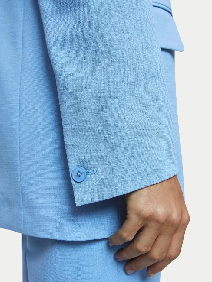 Jigsaw Jackets Women Crosshatch Knox Blazer Blue