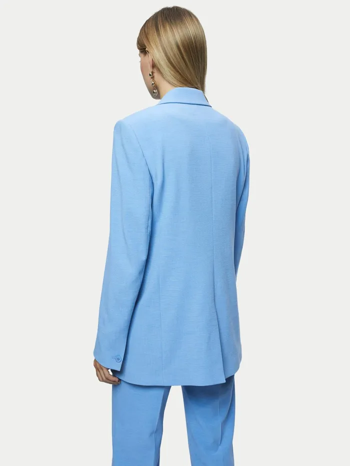 Jigsaw Jackets Women Crosshatch Knox Blazer Blue