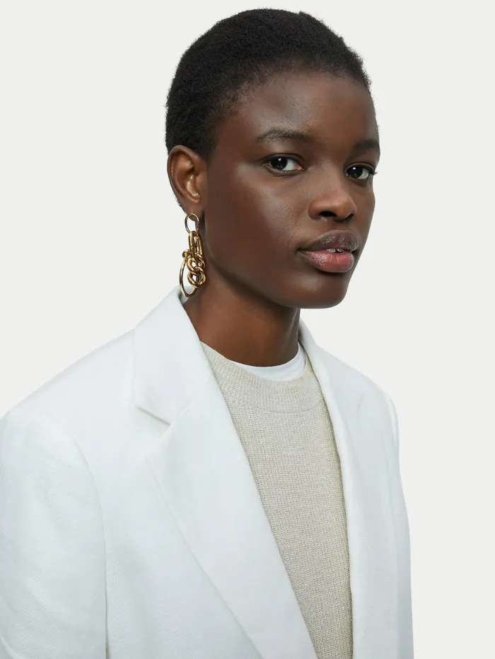Jigsaw Jackets Women Irish Linen Gibson Blazer Cream