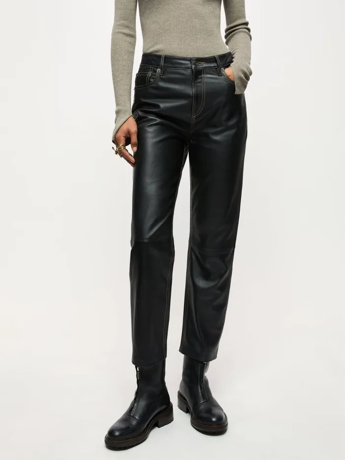 Jigsaw Jeans Women Lea Leather Jean Black